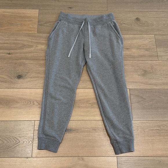 LULULEMON Heathered Core Medium Grey Warm Down‎ Jogger 28" Cotton Terry Size 8 - Picture 2 of 10